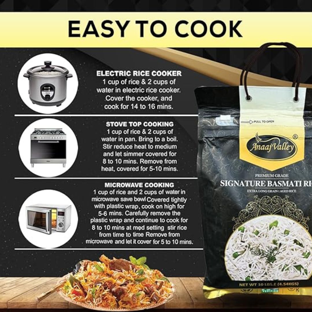 Anaaj Valley™ Signature Basmati Rice (10 lbs x 4) - Image 3